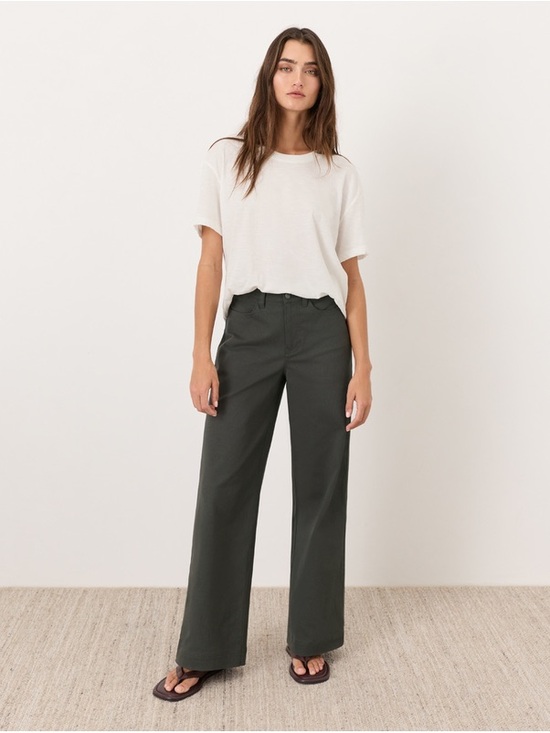 Pact Pants - PACT Organic Stretch Twill Wide Leg Pant Size XS